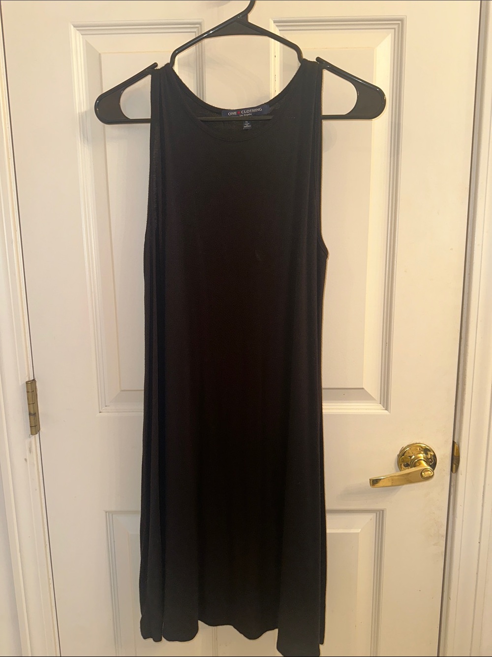 One Clothing Black Sleeveless Midi Dress - Classic Swing Silhouette